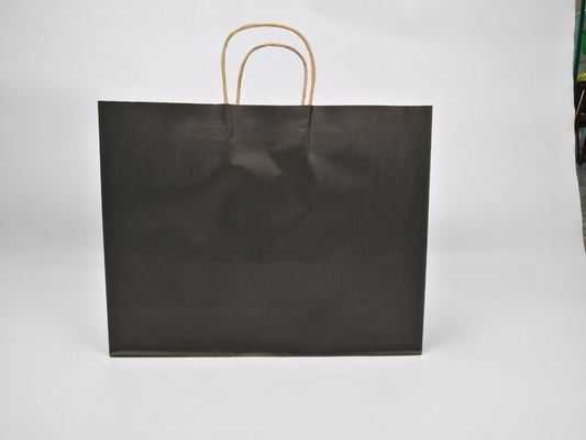 Saco de presente de papel biodegradável personalizado com alças de papel kraft para compras de chá