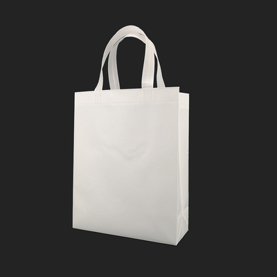 Sacos de empacotamento amigáveis de compra do eco do totalizador de pano para a roupa biodegradável do logotipo feito sob encomenda branco de panos tecida não cortada