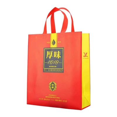 Polipropileno não tecido de seda Tote Bags 140gsm da tela com Tote Handle