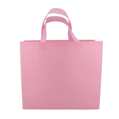 O mantimento imprimiu o psiquiatra respirável não tecido do rosa 65gsm dos sacos de compras resistente