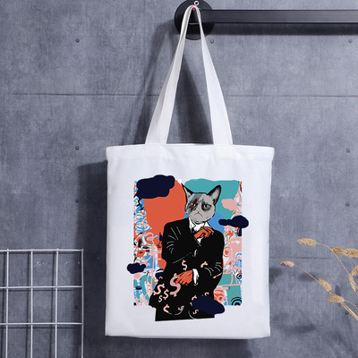 Saco de promoção de presente de lona com alça pequena com logotipo impresso personalizado