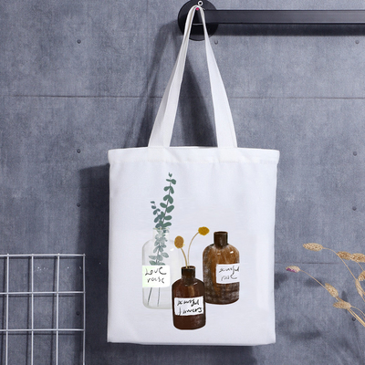 Mini bolsa de lona personalizada bolsa de algodão estampada com alça bolsa de lona