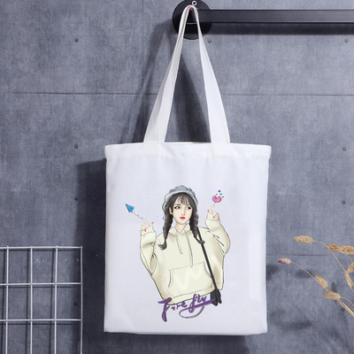 Mini bolsa de lona personalizada bolsa de algodão estampada com alça bolsa de lona