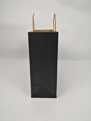 Saco de presente de papel biodegradável personalizado com alças de papel kraft para compras de chá