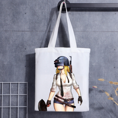 A cópia feita sob encomenda reciclou sacos do algodão da lona de Eco com seu Logo Shopping Bag
