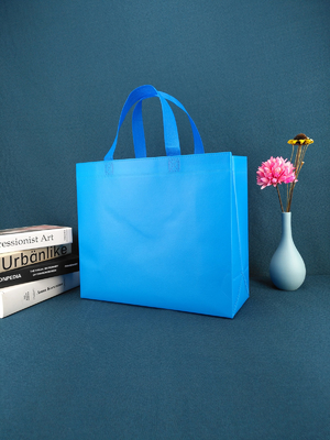 Saco azul reciclado Tote Bag Custom Reusable não tecido do presente da sapata da roupa