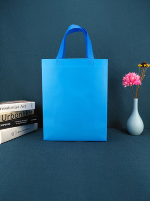 Saco azul reciclado Tote Bag Custom Reusable não tecido do presente da sapata da roupa