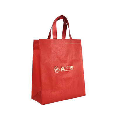 Sacos de compras recicláveis de Logo Reusable Tote Non Woven da cópia feita sob encomenda com punho