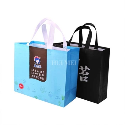 Preto não tecido respirável de Tote Bags Tearproof Blue And do polipropileno dos PP