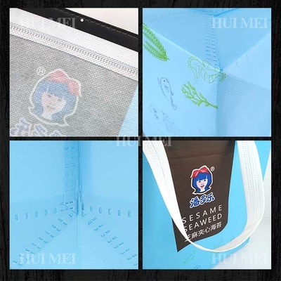 Preto não tecido respirável de Tote Bags Tearproof Blue And do polipropileno dos PP