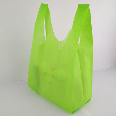 Tração tecida Tote Handle Heat Transfer Non do verde do saco da camisa de T anti