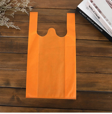 o costume não tecido do supermercado do saco da camisa de 50gsm Eco T imprimiu Tote Bags não tecido
