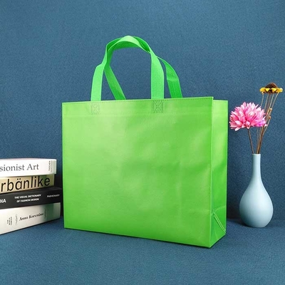 Saco não tecido não tecido relativo à promoção amigável da sapata do verde dos sacos de compras 50gsm de Eco