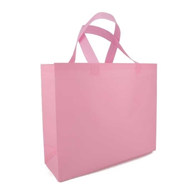 O mantimento imprimiu o psiquiatra respirável não tecido do rosa 65gsm dos sacos de compras resistente