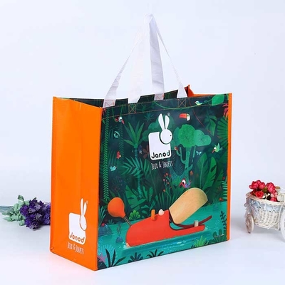 Os sacos tecidos polipropileno tecidos laminados do saco de compras 120Gsm rasgam resistente