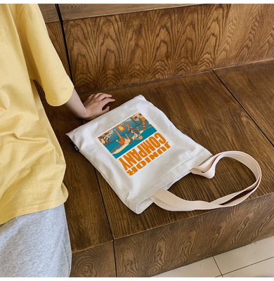 Algodão orgânico Tote Single Shoulder Canvas Bag Eco amigável