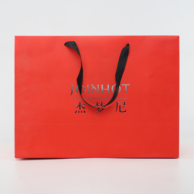 Empacotamento feito sob encomenda de Logo Paper Bags Wine Clothing da compra do saco do presente