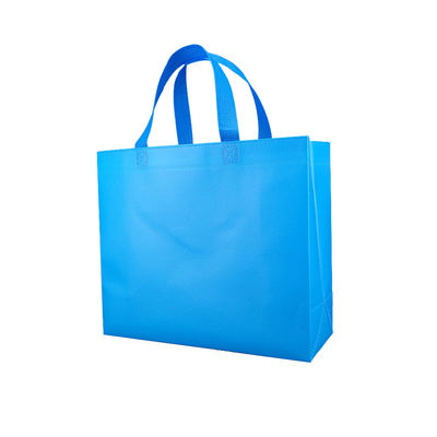 Saco de compras não tecido reciclado pano do OEM de Tote Bag Blue Gift Laminate reusável